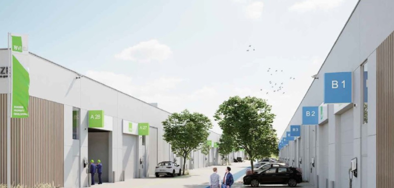 TE KOOP 263 m² KMO-unit op het nieuwe industrieterrein van Saintes